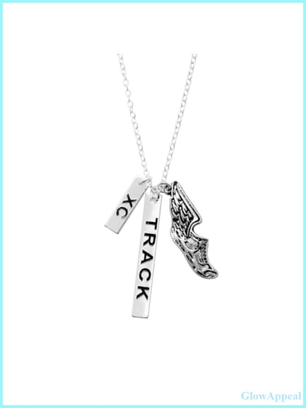 Cross Country Runner Necklace Stainless Steel Cable Chain 25 Inch